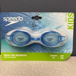 Speedo Kids Splashers Blue Comfort Goggles Anti-Fog UV‎ Protection Ages 3-6